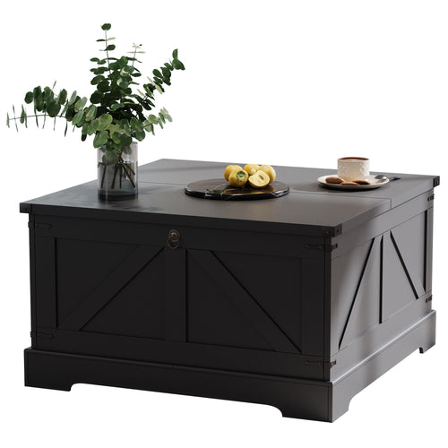 Farmhouse Lift Top Coffee Table with Hidden Storage