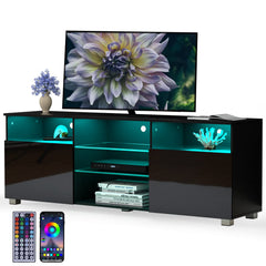 LED TV Stand with Storage Drawers & Shelves