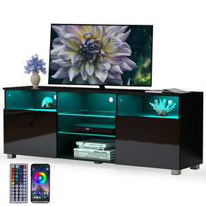 LED TV Stand with Storage Drawers & Shelves