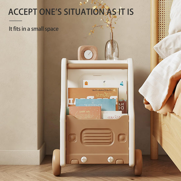 Kids Toy Storage Organizer with Bins & Bookshelf, 2-Layer Cabinet