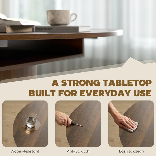 Extendable Dining Table with Storage Pedestal, Seats 4–6