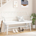 Farmhouse Spindle Back Bench with Armrests & Back Support