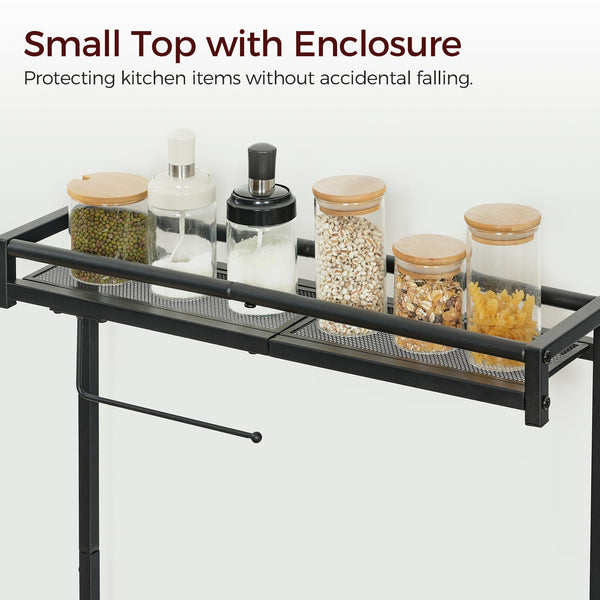 Baker's Rack with Power Outlet, Paper Holder & 6 Hooks