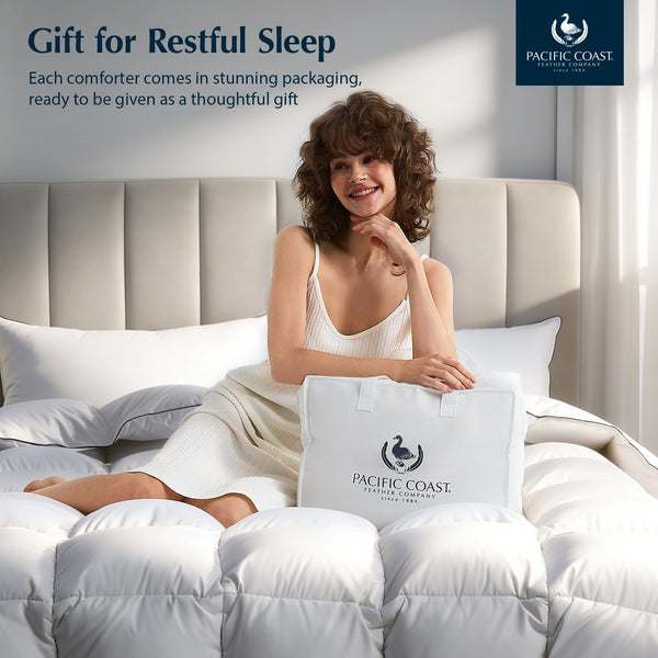 White Goose Feather Down Comforter – All Season Duvet Insert