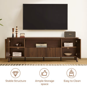 TV Stand for 80 Inch TV with Storage, Drawers & Adjustable Shelves