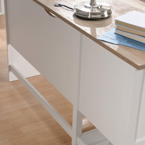 L-Shaped Executive Desk with Drawers & File Storage