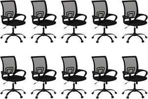 Mesh Office Chair Set, Ergonomic, Height Adjustable, 360° Swivel
