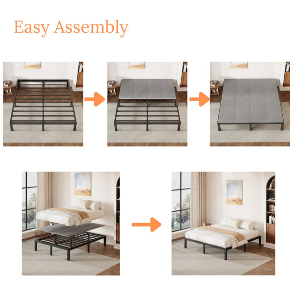 Foldable Bunkie Board with Breathable Mattress Support