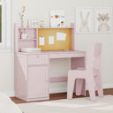 Kids Study Desk and Chair Set with Hutch and Storage