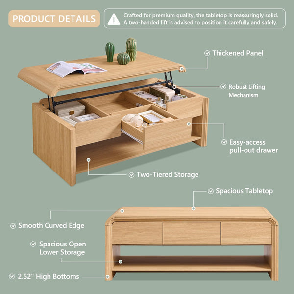 Lift Top Coffee Table with Storage