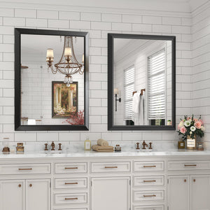 Metal Frame Rectangle Wall Mirror 36x30 Inch