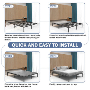 King Size Bunkie Board 76x80 – Heavy Duty Foldable Mattress Support