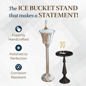 Stainless Steel Wine & Beverage Ice Bucket Stand