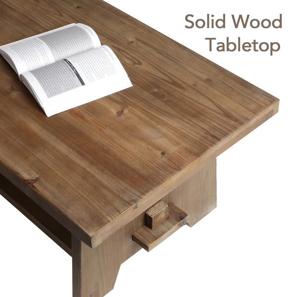 Farmhouse Solid Wood Coffee Table