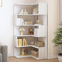 6-Tier L-Shaped Corner Bookshelf, 66" Tall