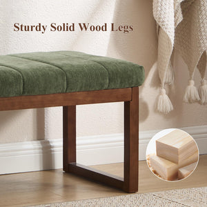 Upholstered Chenille Entryway Bench