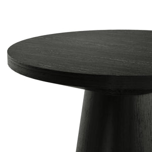 Round Pedestal End Table – Solid Rubberwood