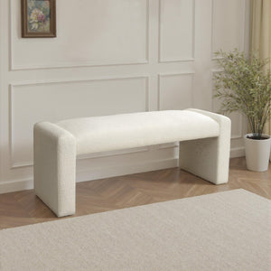 47" Upholstered Bench with Solid Wood Frame
