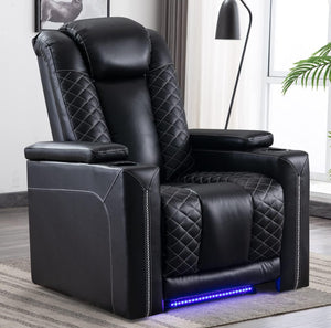 Electric Power Recliner Chair with USB Ports & Cup Holders