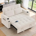 3-in-1 Convertible Sofa Bed with Adjustable Backrest