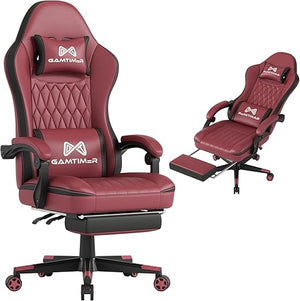 Ergonomic Gaming Chair with Footrest, Headrest & Lumbar Support – 400 lbs Capacity