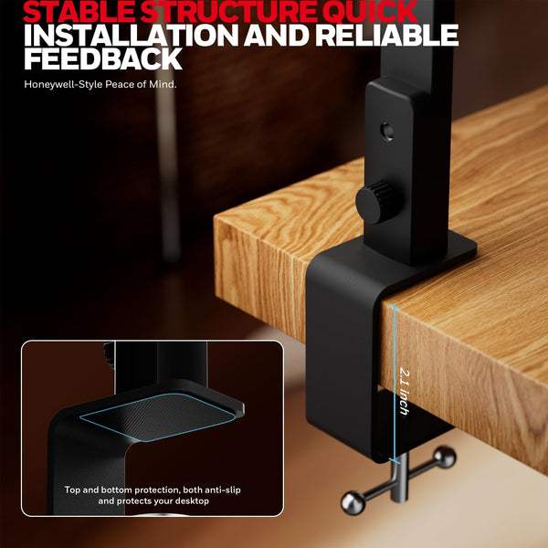 Wide Desk Lamp with Clamp for Dual Monitors