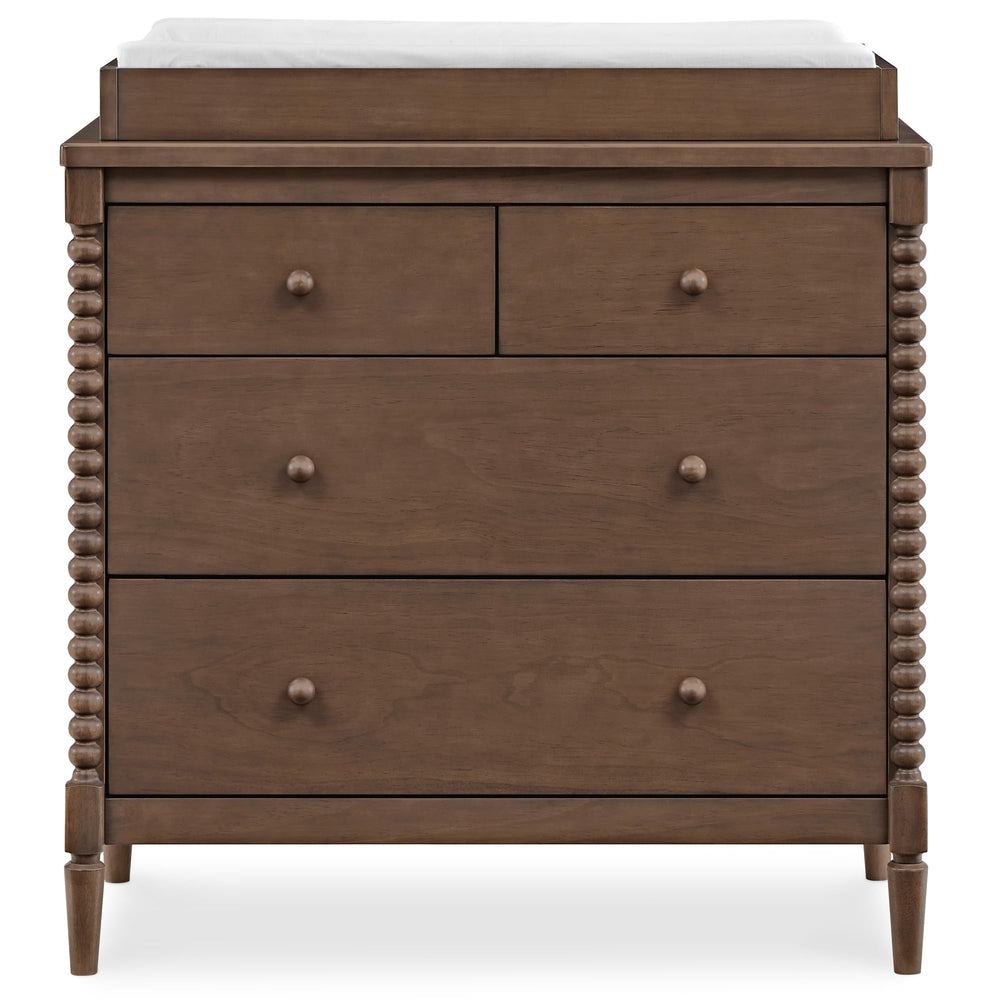 4-Drawer Dresser with Changing Top and Interlocking Drawers