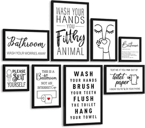 Wooden Motivational Wall Art Set of 8