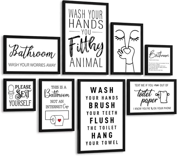 Wooden Motivational Wall Art Set of 8