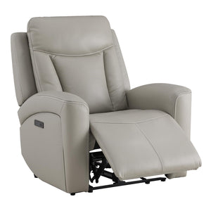 Super Zero-Gravity Power Recliner Chair with Genuine Leather & Dual Motors