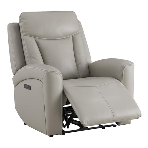 Super Zero-Gravity Power Recliner Chair with Genuine Leather & Dual Motors