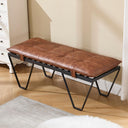49" Upholstered Bench with Metal Legs