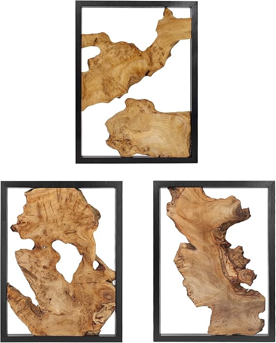 Natural Wood Wall Art – Handcrafted Rustic Hanging Sculpture