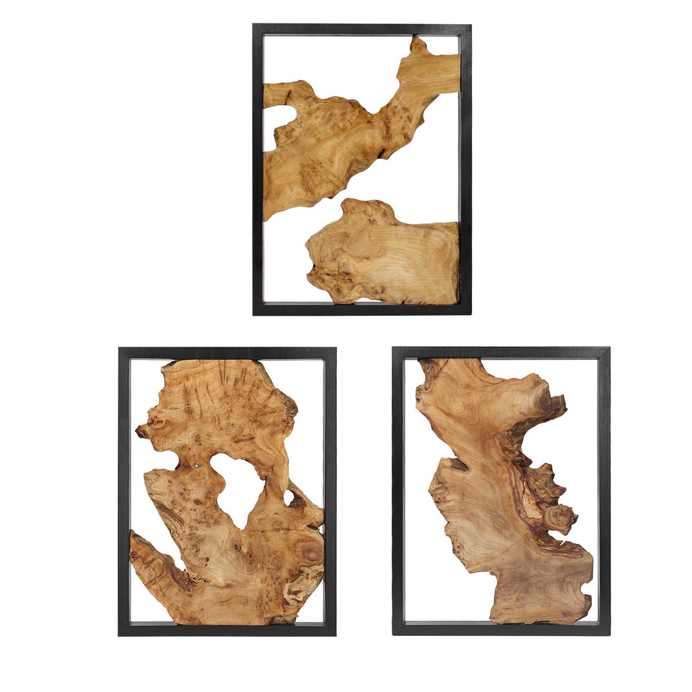 Natural Wood Wall Art – Handcrafted Rustic Hanging Sculpture