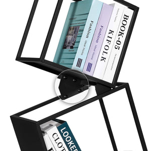 5-Tier Geometric Metal Bookshelf