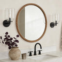 30" Round Rope-Frame Wall Mirror