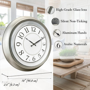 18 Inch Atomic Wall Clock with LED Night Light