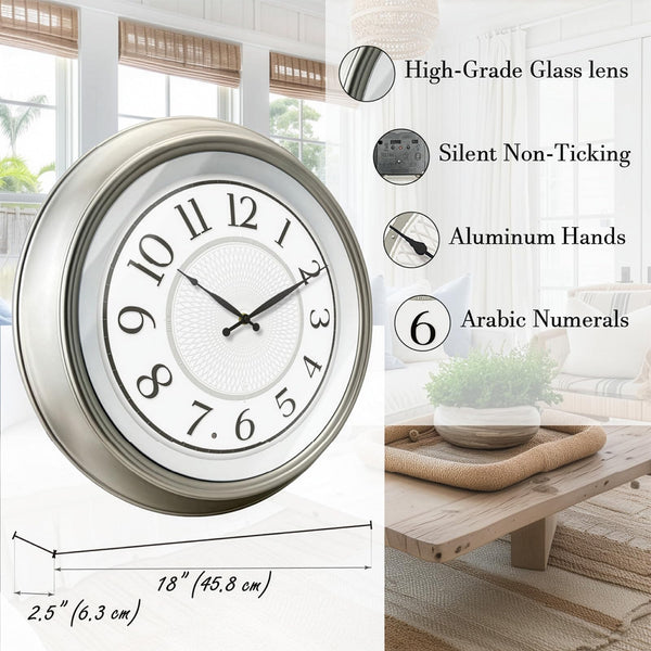 18 Inch Atomic Wall Clock with LED Night Light