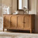 Mid-Century Modern Sideboard Cabinet with 4-Door Storage