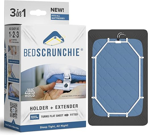 Bed Sheet Holder Straps with 360° Tightener & Gripper Clips