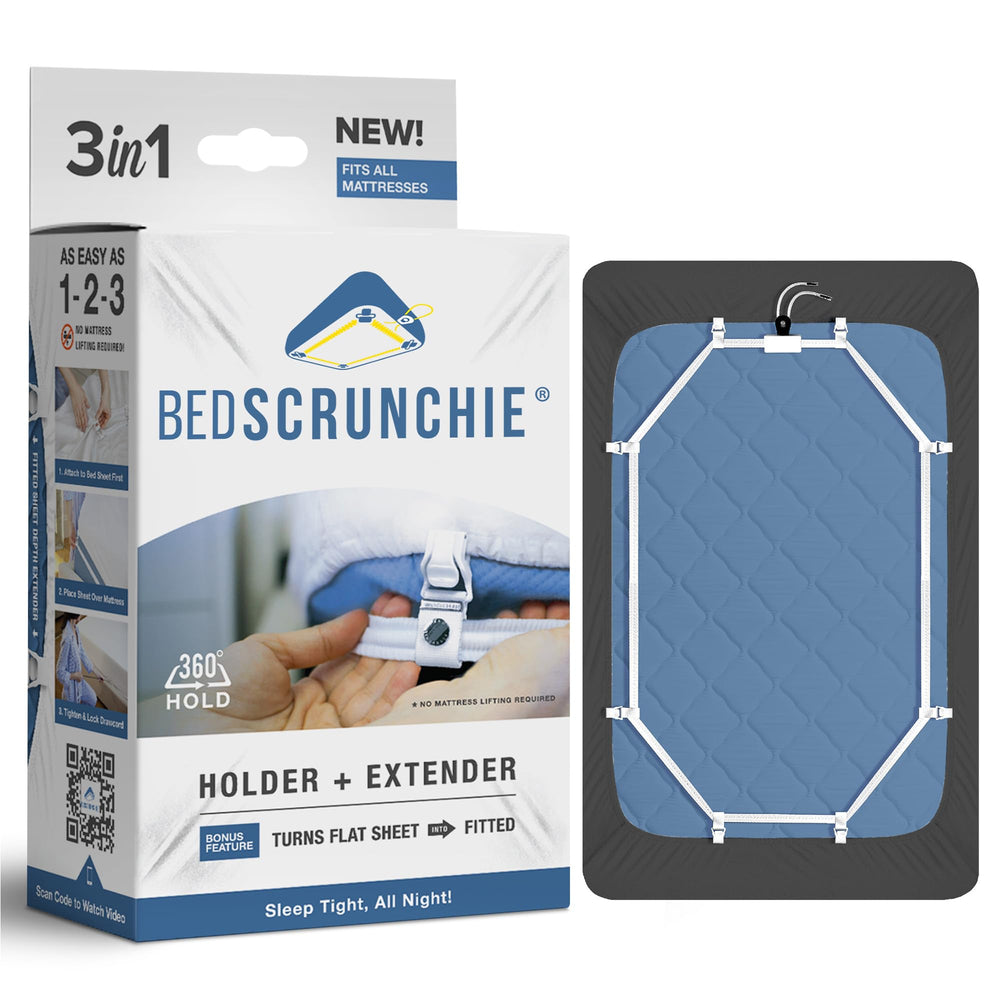 Bed Sheet Holder Straps with 360° Tightener & Gripper Clips