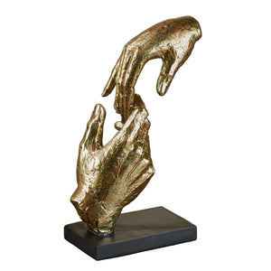Loving Hands Resin Table Sculpture – Gold