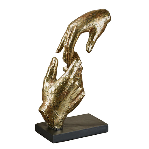 Loving Hands Resin Table Sculpture – Gold