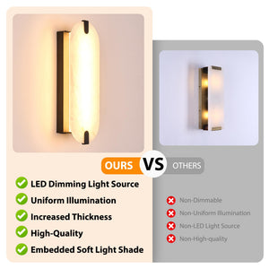Alabaster Wall Sconces – Dimmable Natural Marble Wall Lamp