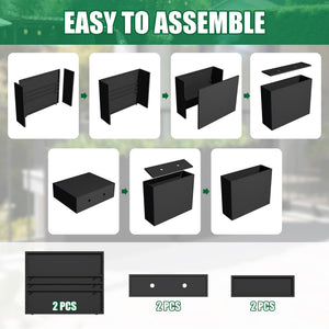 Heavy Duty Metal Planter Box with Removable Shelf