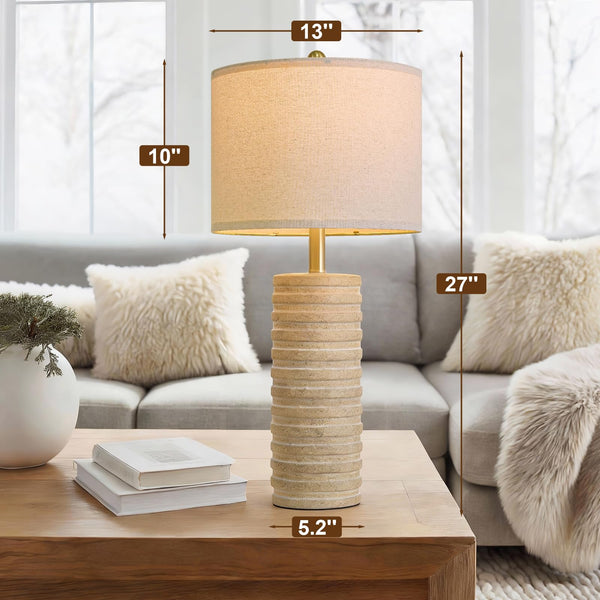 Farmhouse Ceramic Table Lamps Set of 2