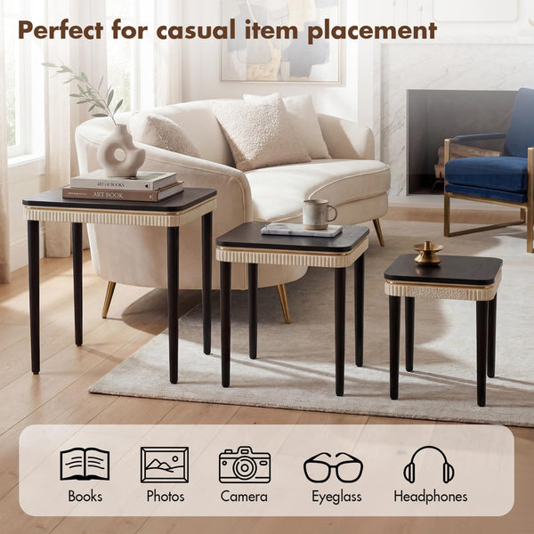 Mid-Century Modern Nesting Tables Set of 3