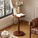Solid Wood Round Pedestal Side Table