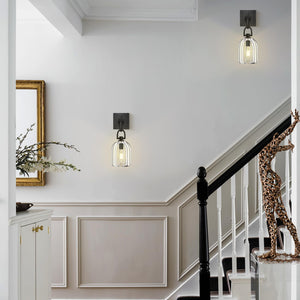 K9 Crystal Wall Sconce with Brass Frame