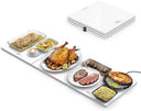 Extra-Long 47"x15" Modular Electric Food Warming Tray with Independent Temp & Timer Control